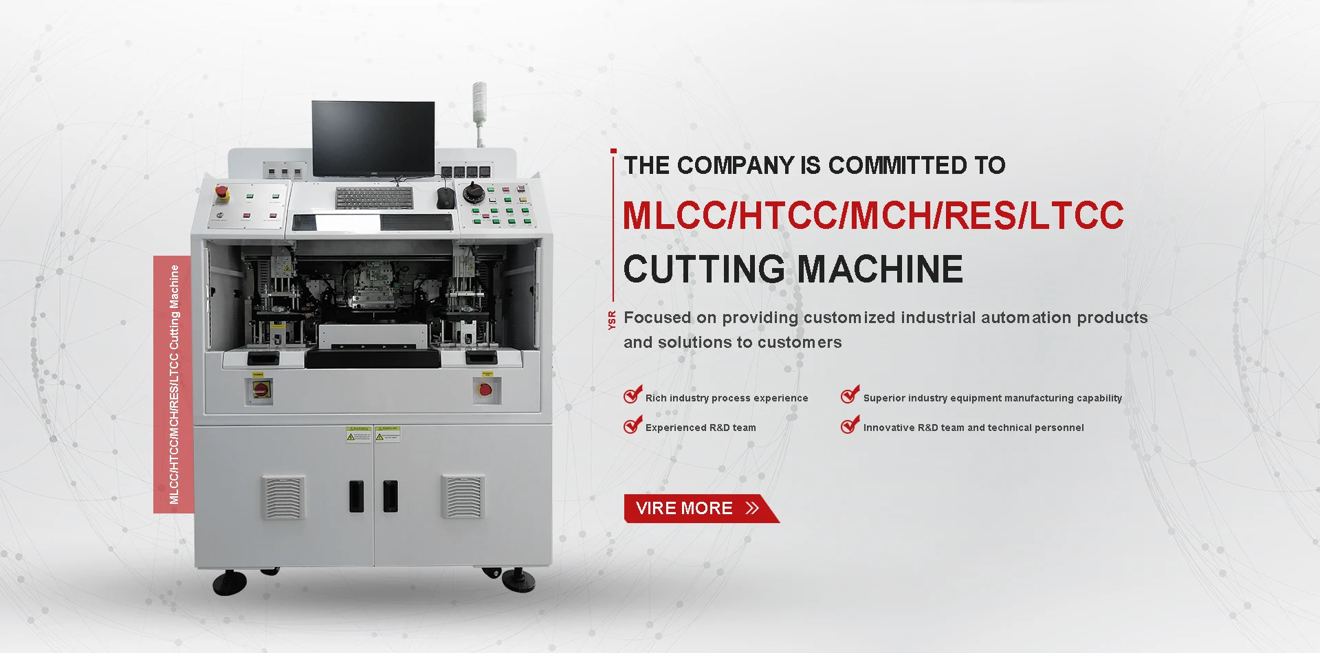 MLCC/HTCC/MCH/RES/LTCC vágógép